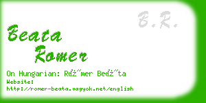 beata romer business card